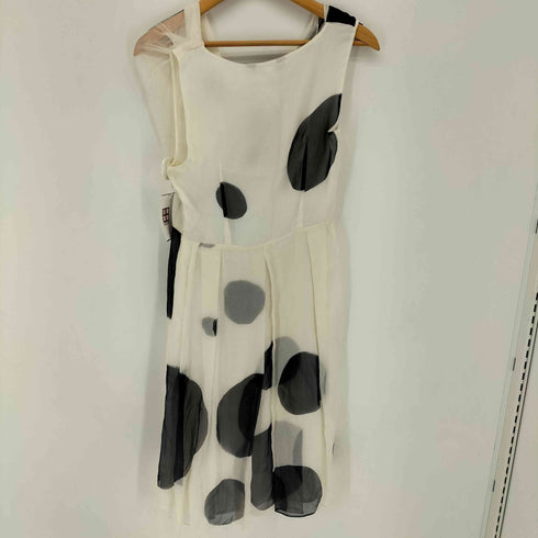 マックスマーラステュディオ MAX MARA STUDIO マルチドット シルク混 シフォンワンピース レディース 36