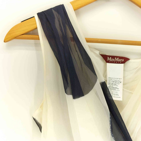 マックスマーラステュディオ MAX MARA STUDIO マルチドット シルク混 シフォンワンピース レディース 36