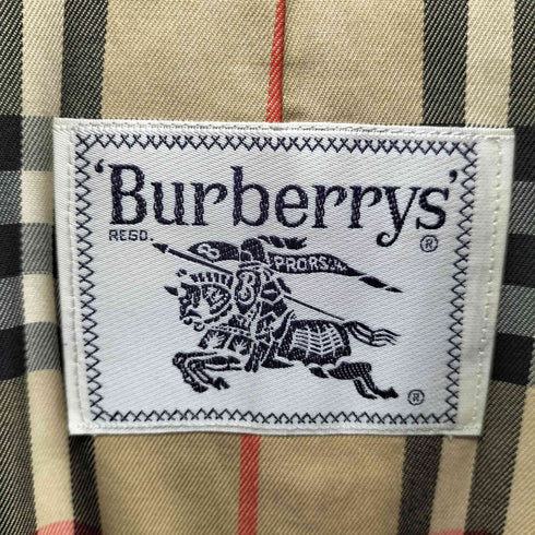 バーバリーズ BURBERRYS 90S 白タグ 裏地 ノバチェック 比翼 バルマカーンコート ステンカラーコート レディース 85 95 160