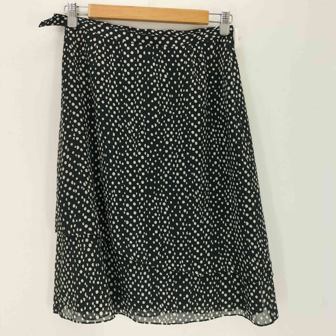 ハナエモリ HANAE MORI ドット柄 ポリティアードスカート レディース W69