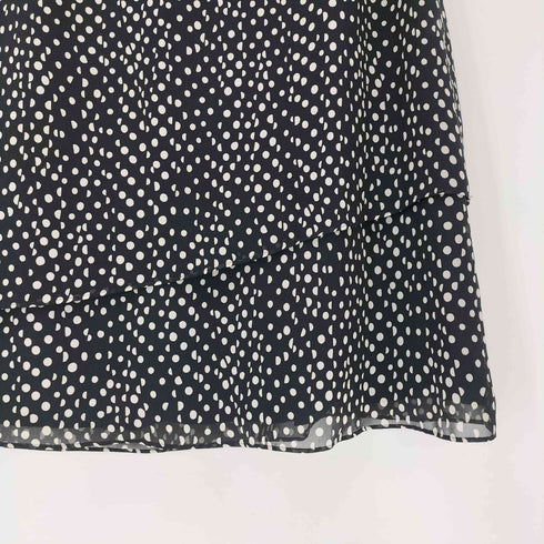 ハナエモリ HANAE MORI ドット柄 ポリティアードスカート レディース W69
