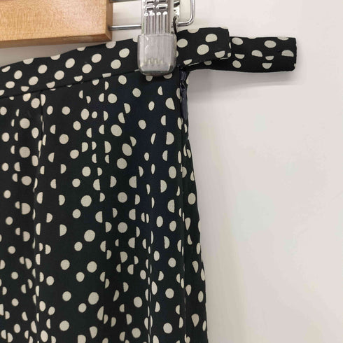 ハナエモリ HANAE MORI ドット柄 ポリティアードスカート レディース W69