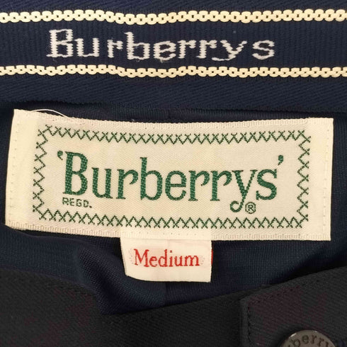 バーバリーズ BURBERRYS ホース刺繍 ウールナイロン 2タック ハーフパンツ レディース M