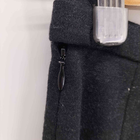 ハナエモリ HANAE MORI サイドジップ プリーツウールスカート レディース 38