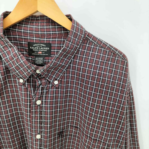 ポロジーンズカンパニーラルフローレン POLO JEANS COMPANY RALPH LAUREN ビックサイズ タータンチェック フロントポケット ボタンダウンシャツ メンズ 3XT