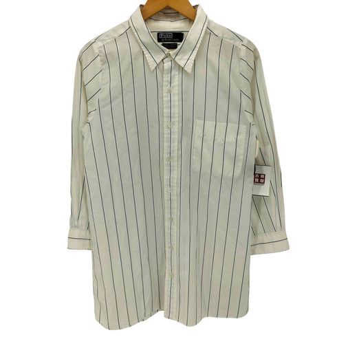 ポロバイラルフローレン Polo by RALPH LAUREN LOWELL SPORTS ピンストライプ ポニー無 フロントポケット 長袖 シャツ メンズ import:XXL