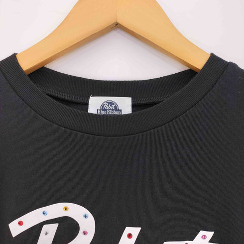 マウジー moussy 26ss PABST CURSIVE LOGO Tシャツ レディース FREE