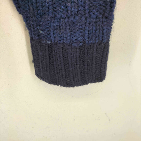 イズネス is-ness MOSAIC KNITTED SWEATER モザイクニットセーター メンズ import:L