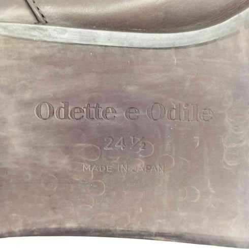 オデットエオディール Odette e Odile バックファスナー レザーロングブーツ レディース JPN:24.5