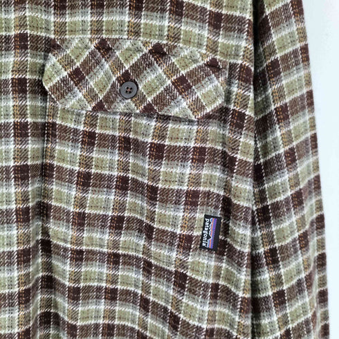 パタゴニア patagonia 00S チェック柄 フラップポケット 長袖シャツ メンズ import:M