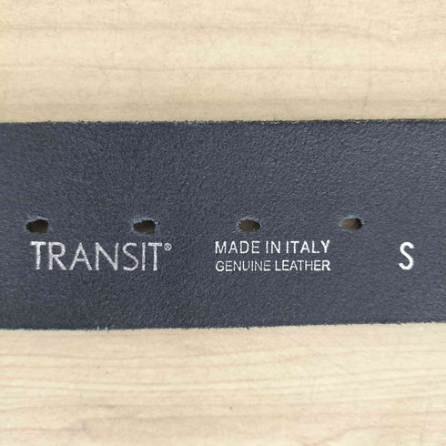 TRANSIT トランジット Made in Italy シルバーバックル 変形デザイン ベルト メンズ S
