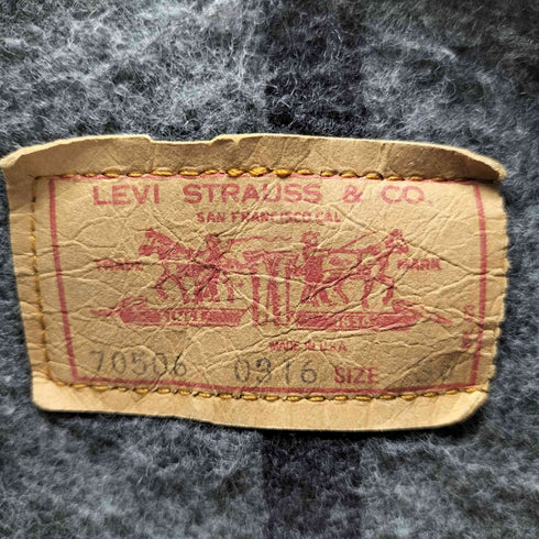リーバイス Levis 80S 70506-0316 USA製 ボタン裏527刻印 裏地ブランケット デニム トラッカー ジャケット メンズ 36