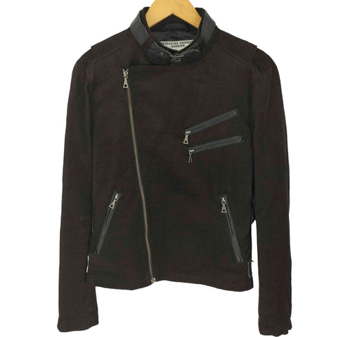 キャサリンハムネットロンドン KATHARINE HAMNETT LONDON 変形ジップ コーデュロイ ライダース レディース import:M