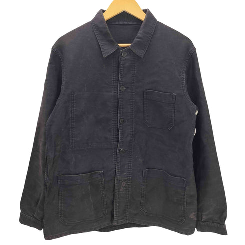 Dubure & Deverchere MADE IN FRANCE フランス製 フレンチ ユーロ ワーク ブラック モールスキン カバーオール ジャケット vintage ヴィンテージ メンズ 48