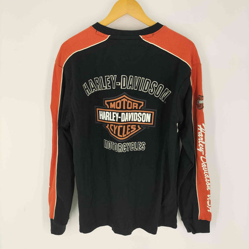 ハーレーダビッドソン HARLEY-DAVIDSON Prestige Long Sleeve Sweater 刺繍ロゴ Vネック レーシングスウェット メンズ import:S