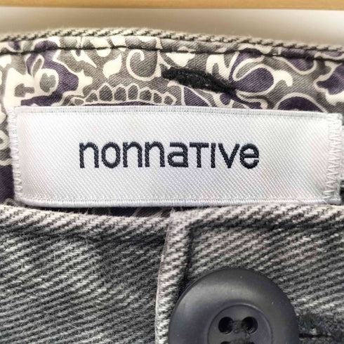 ノンネイティブ nonnative ドローコード テーパードブラックデニムパンツ メンズ JPN:1