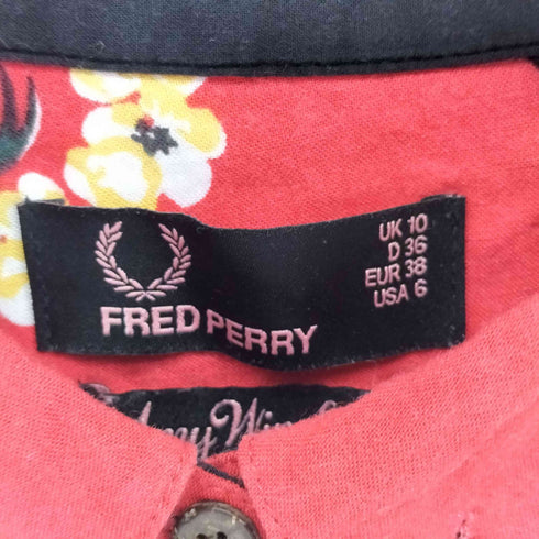 フレッドペリー FRED PERRY amy winehouse レーヨンボタニカルブラウス レディース usa6