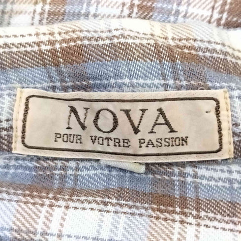 NOVA 80s 長袖 オープンカラーシャツ レディース M