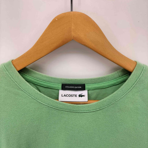 ラコステ LACOSTE EXCLUSIVE EDITION ロゴ 刺繍 鹿の子 クルーネック S/S Tシャツ メンズ import:XL