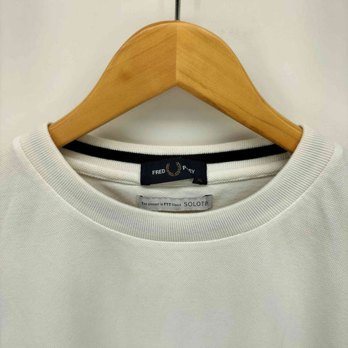 フレッドペリー FRED PERRY SOLOTEX ロゴ 刺繍 鹿の子 クルーネック S/S Tシャツ メンズ import:XL