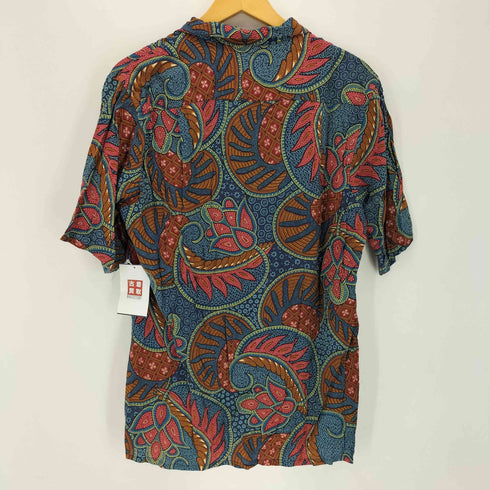 アイゾッド IZOD 台湾製 リーフペイズリー レーヨンアロハシャツ メンズ import:M