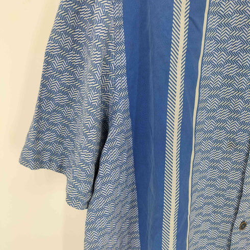 ナットナスト NAT NAST 幾何学模様 シルク 半袖シャツ メンズ import:L