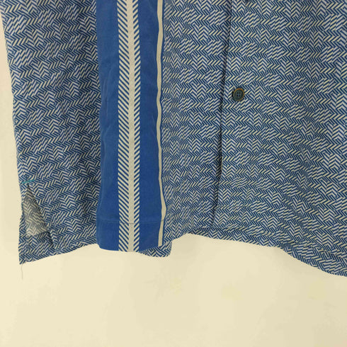 ナットナスト NAT NAST 幾何学模様 シルク 半袖シャツ メンズ import:L