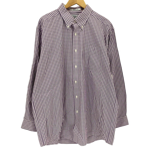 エルエルビーン L.L.Bean wrinkle free リンクルフリー コットンボタンダウンチェックシャツ メンズ 16 1/2-33