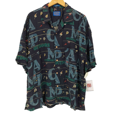 ペンドルトン PENDLETON 90-00s 総柄レーヨンオープンカラーシャツ メンズ import:XL