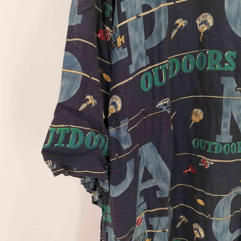 ペンドルトン PENDLETON 90-00s 総柄レーヨンオープンカラーシャツ メンズ import:XL