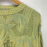フィッチェ ficce 80-90S UOMO 編み込み 模様 レーヨン混 クルーネック サマー ニット メンズ JPN:M