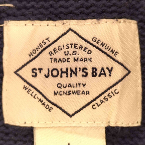 セントジョンズベイ STJOHNS BAY 00s ハーフジップコットンリブニットセーター メンズ JPN:L