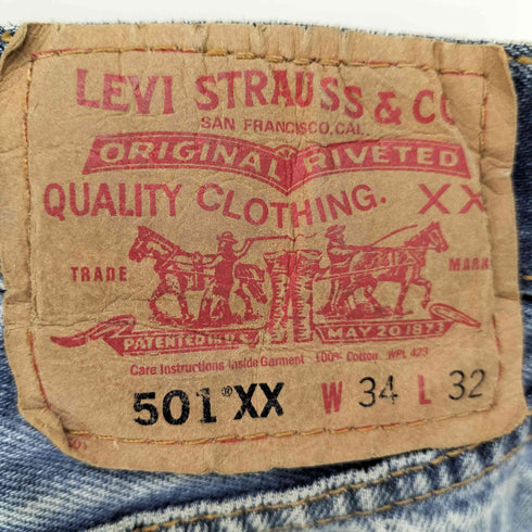 リーバイス Levis 90-00S 501XX ボタン裏 324 刻印 紙パッチ ボダンフライ ストレート デニムパンツ メンズ W34 L32