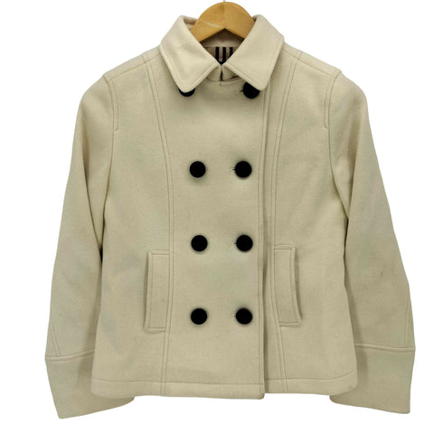バーバリーロンドン BURBERRY LONDON 裏地ノバチェック ダブルブレスト ウール ショート コート レディース 150