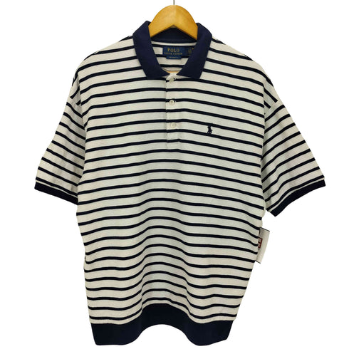ポロラルフローレン POLO RALPH LAUREN RELAXED FIT リラックスフィット ストライプド テクスチャード ポロシャツ メンズ import:L