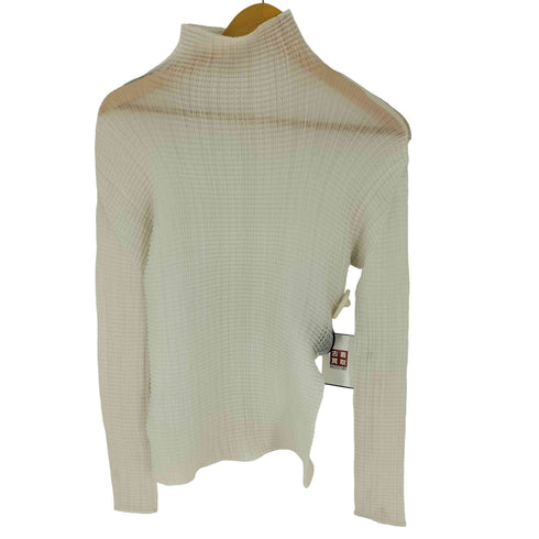 イッセイミヤケ ISSEY MIYAKE 99SS ワッフル プリーツハイネック長袖カットソー レディース JPN:M