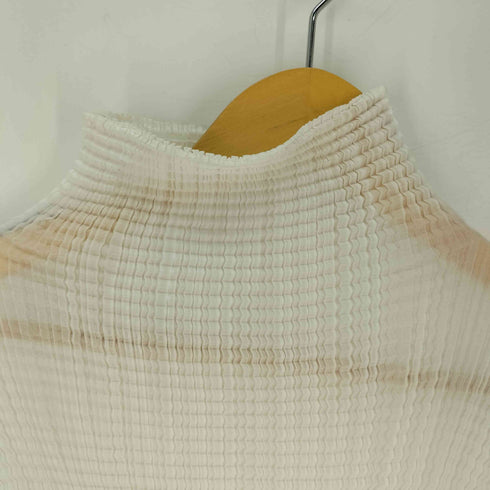 イッセイミヤケ ISSEY MIYAKE 99SS ワッフル プリーツハイネック長袖カットソー レディース JPN:M