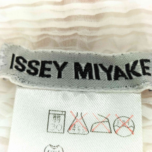イッセイミヤケ ISSEY MIYAKE 99SS ワッフル プリーツハイネック長袖カットソー レディース JPN:M