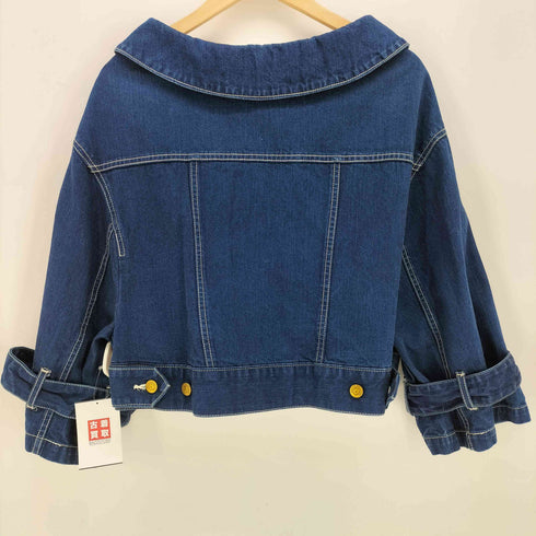 メルシーボークー mercibeaucoup クロップド インディゴ デニム ジャケット レディース JPN:1