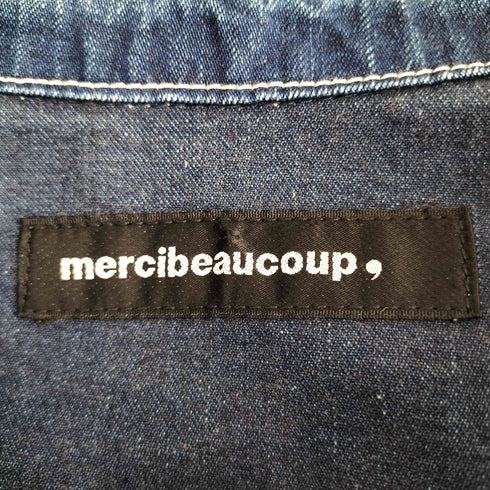 メルシーボークー mercibeaucoup クロップド インディゴ デニム ジャケット レディース JPN:1