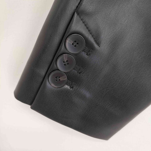 ザラ ZARA フェイクレザー テーラードジャケット レディース import:S