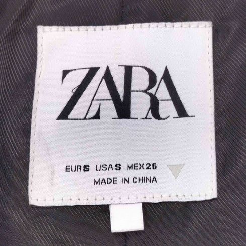 ザラ ZARA フェイクレザー テーラードジャケット レディース import:S