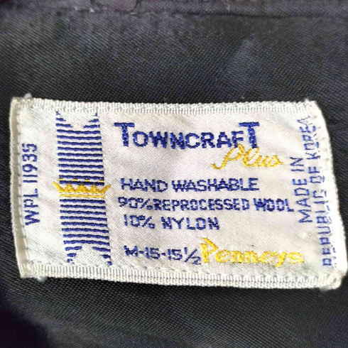 タウンクラフト TOWNCRAFT 60S-70S ウールブレンド フラップポケット付 ボードシャツ メンズ import:M