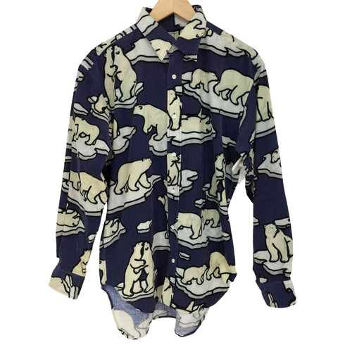 ジュンコシマダ JUNKO SHIMADA シロクマ柄 細畝 コーデュロイ 長袖シャツ メンズ JPN:M