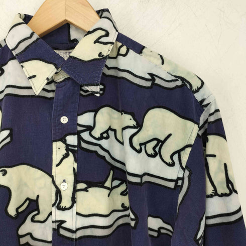 ジュンコシマダ JUNKO SHIMADA シロクマ柄 細畝 コーデュロイ 長袖シャツ メンズ JPN:M