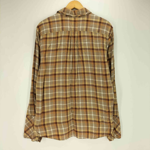 ギャップ Gap 00s ダブルカフスボタン チェック オープンカラーシャツ メンズ JPN:L