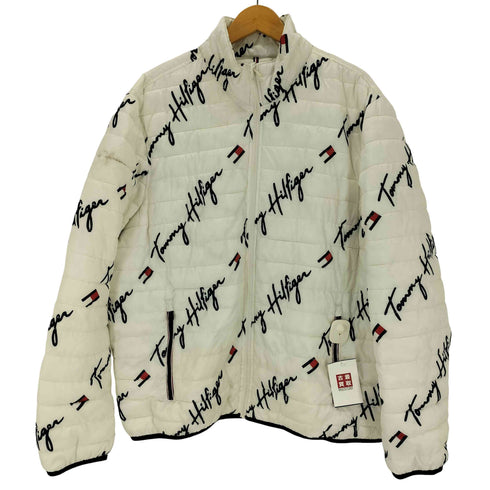 トミーヒルフィガー TOMMY HILFIGER PRIMALOFT ロゴ 総柄 中綿ジャケット メンズ XXL