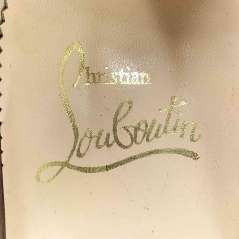 クリスチャンルブタン CHRISTIAN LOUBOUTIN オープントゥ ヒールパンプス Vibramソール レディース 37