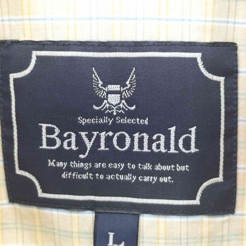 Bayronald バイロナルド 裏地チェック 比翼ポリブルゾン メンズ JPN:L