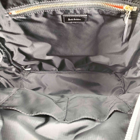ポールスミス Paul Smith ロゴ刻印 レザー切替 モダンナイロンバックパック メンズ